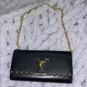 Louis Vuitton Black Leather Wallet